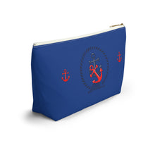 Load image into Gallery viewer, Custom Made Anchor Accessory Pouch w T-bottom
