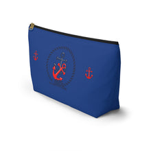 Load image into Gallery viewer, Custom Made Anchor Accessory Pouch w T-bottom
