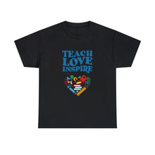 Load image into Gallery viewer, Teach Love Inspire Unisex Cotton Tee
