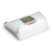 Load image into Gallery viewer, AKA Sorority Personalized Accessory Pouch w T-bottom
