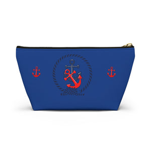 Custom Made Anchor Accessory Pouch w T-bottom