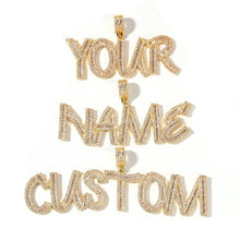 Load image into Gallery viewer, HMU Ladies CZ Personalized Hip Hop Tennis Necklace
