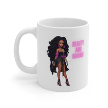 Load image into Gallery viewer, Beauty and Brains Ceramic Mug 11oz
