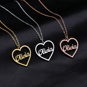 Heart Personalized Pendant Necklace