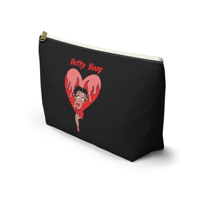 Betty Boop Flaming Heart Accessory Pouch w T-bottom