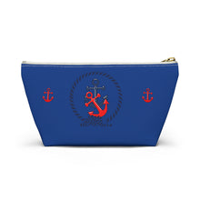 Load image into Gallery viewer, Custom Made Anchor Accessory Pouch w T-bottom
