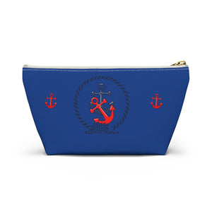 Custom Made Anchor Accessory Pouch w T-bottom