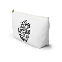 Load image into Gallery viewer, Custom Made Motivational Accessory Pouch w T-bottom
