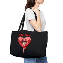 Load image into Gallery viewer, Betty Boop Flaming Heart Weekender Tote Bag
