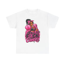 Load image into Gallery viewer, F*ck Cancer Boxing Girl T-Shirt — Breast Cancer Awareness Pink Ribbon Tee
