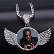 Load image into Gallery viewer, Angel Wings Personalized Photo Pendant Necklace
