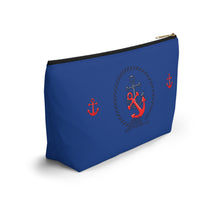 Load image into Gallery viewer, Custom Made Anchor Accessory Pouch w T-bottom
