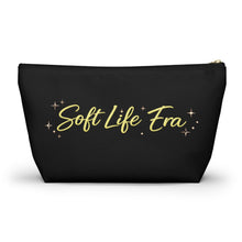 Load image into Gallery viewer, Accessory Pouch — "Soft Life Era" Cosmetic Bag with Sparkle Script
