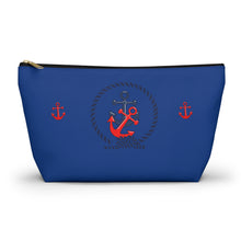 Load image into Gallery viewer, Custom Made Anchor Accessory Pouch w T-bottom
