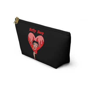 Betty Boop Flaming Heart Accessory Pouch w T-bottom