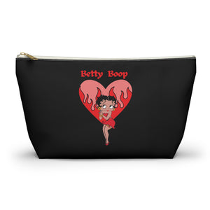 Betty Boop Flaming Heart Accessory Pouch w T-bottom