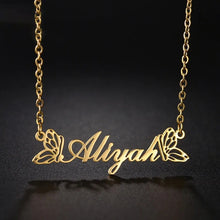 Load image into Gallery viewer, Personalized Pendant With Butterflies Necklace
