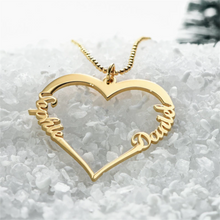 Load image into Gallery viewer, 18k Gold Plated Personalized Heart Necklace
