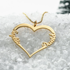 18k Gold Plated Personalized Heart Necklace