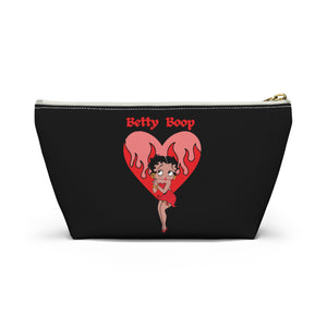 Betty Boop Flaming Heart Accessory Pouch w T-bottom