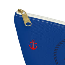 Load image into Gallery viewer, Custom Made Anchor Accessory Pouch w T-bottom
