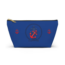 Load image into Gallery viewer, Custom Made Anchor Accessory Pouch w T-bottom
