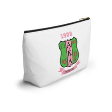 Load image into Gallery viewer, AKA Sorority Personalized Accessory Pouch w T-bottom
