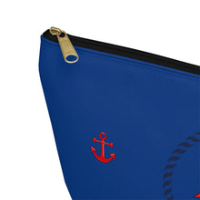 Load image into Gallery viewer, Custom Made Anchor Accessory Pouch w T-bottom
