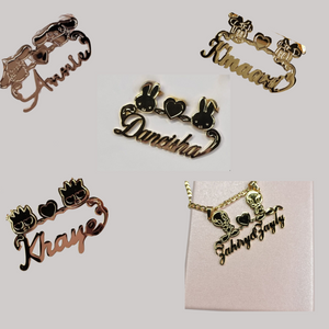 New Personalized Heart Pendant Bracelet Characters "Hello Kitty, Minnie Mouse, Tweety Bird, Any Character"