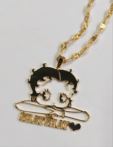 Betty Boop Personalized Necklace