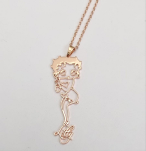 Betty Boop Personalized Pendant Necklace