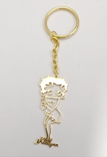 Load image into Gallery viewer, Betty Boop 18k Gold-Plated Personalized Keychain - Stylish and Unique
