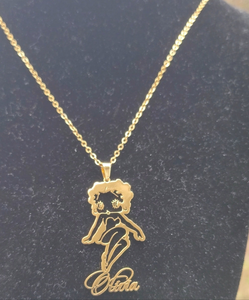 Betty Boop Personalized Pendant Necklace