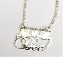 Load image into Gallery viewer, Personalized Characters &quot;Hello Kitty, Minnie Mouse, Tweety Bird, Any Character&quot;  Heart Pendant Necklace
