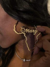 Load image into Gallery viewer, Africa&#39;s Queen Personalized Name Earrings
