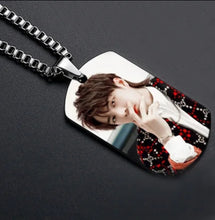 Load image into Gallery viewer, Army Dog Tag Personalized Photo Pendant Necklace
