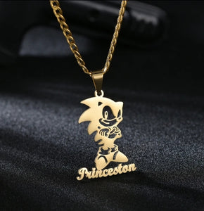 Sonic the Hedgehog Personalized Necklace