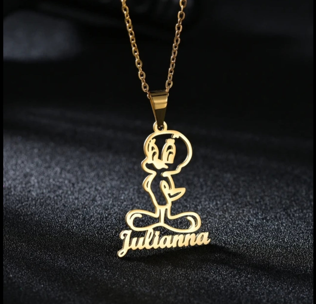 Tweety Bird Personalized Necklace