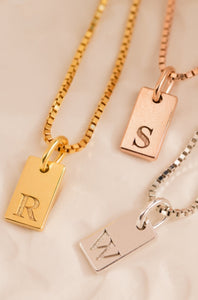 Minimalist Initial Alphabet Charm Pendant 14k Gold-Plated Stainless Steel Personalized Necklace