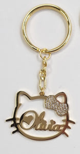 Hello Kitty 18k Gold-Plated Personalized Wallet Keychain - Stylish and Unique Accessory