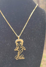 Load image into Gallery viewer, Betty Boop Personalized Pendant Necklace
