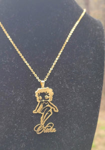 Betty Boop Personalized Pendant Necklace