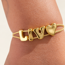 Load image into Gallery viewer, Bubble Letter Personalized Bracelet — professional product photo
