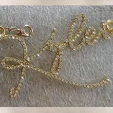 Load image into Gallery viewer, 18k Gold Script Personalized Necklace
