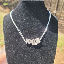 Load image into Gallery viewer, Double Layered Chain Personalized CZ Necklace
