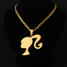 Load image into Gallery viewer, Barbie Pendant – 14K Gold-Plated Stainless Steel

