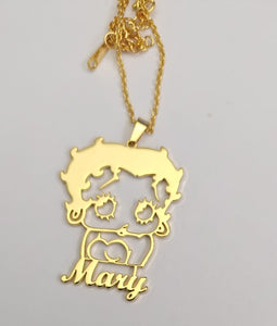 Betty Boop Personalized Necklace