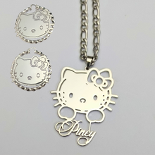 Load image into Gallery viewer, Hello Kitty, Personalized Necklace and Earrings Set
