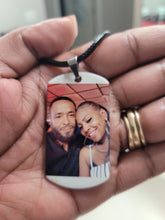 Load image into Gallery viewer, Army Dog Tag Personalized Photo Pendant Necklace
