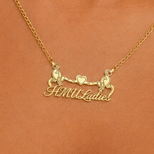 Load image into Gallery viewer, Personalized Cat Name Necklace, Custom Character Necklace, Gold Name Plate Necklace, Cute Gift for Her
